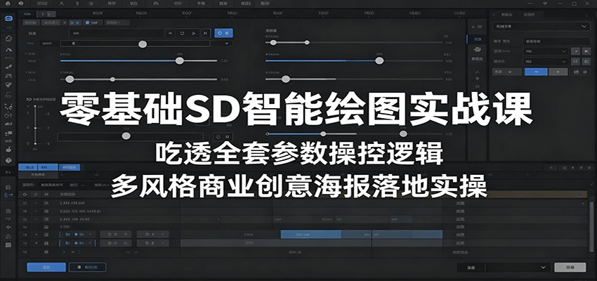 零基础SD智能绘图实战课：吃透全套参数操控逻辑，多风格商业创意海报落地实操|一人科技公司导航