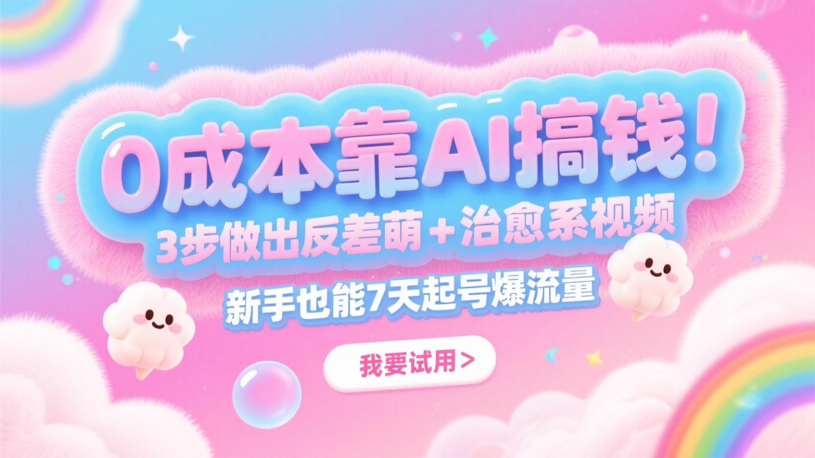 0成本靠AI搞钱！3步做出反差萌+治愈系视频，新手也能7天起号爆流量，月入5位数|HOOK协议网