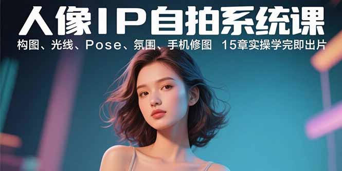 人像IP自拍系统课：构图、光线、Pose、氛围、手机修图 15章实操学完即出片|HOOK协议网
