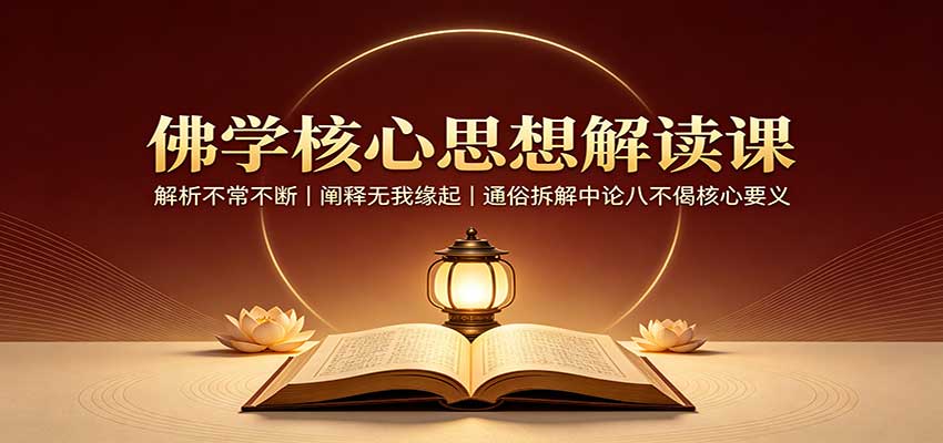 佛学核心思想解读课：解析不常不断，阐释无我缘起，通俗拆解中论八不偈核心要义|一人科技OPC聚合软件
