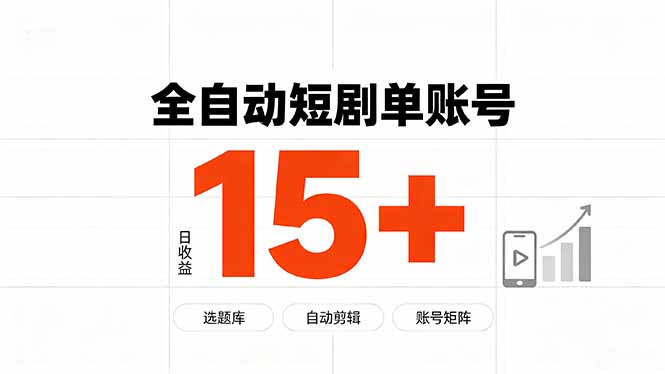 快手全自动短剧分销｜单账号日收益15+|一人科技OPC聚合软件