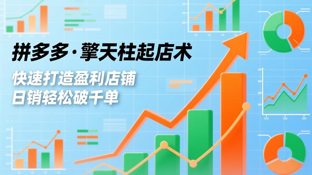 拼多多·擎天柱起店术，爆流布局、利润起飞、不断流，快速打造盈利店铺，日销轻松破千单|HOOK协议网