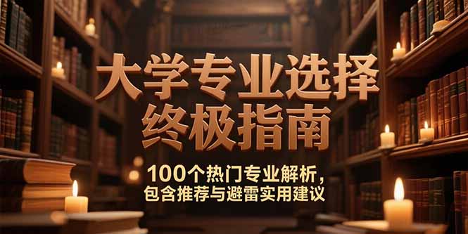 付费文：大学专业选择终极指南,100个热门专业解析,包含推荐与避雷实用建议|HOOK协议网