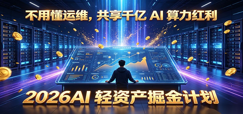 不用懂运维，共享千亿 AI 算力红利，2026AI 轻资产掘金计划|一人科技公司导航