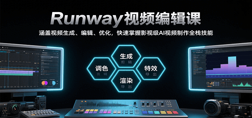 Runway视频编辑课，涵盖视频生成、编辑、优化，快速掌握影视级AI视频制作全栈技能|HOOK协议网