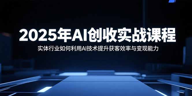 2025年AI创收实战课程：实体行业如何利用AI技术提升获客效率与变现能力|HOOK协议网