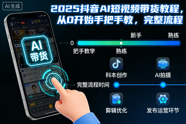 2025抖音AI短视频带货教程，从0开始手把手教，完整流程|HOOK协议网