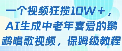 一个视频狂揽10W+点赞，AI生成中老年喜爱的鹦鹉唱歌视频，保姆级教程，轻松挣取创作者分成|HOOK协议网