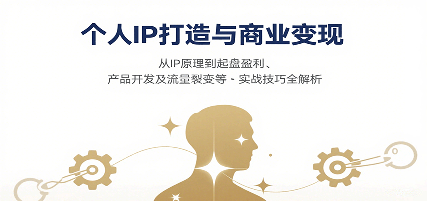 个人IP打造与商业变现，从IP原理到起盘盈利、产品开发及流量裂变等实战技巧全解析|HOOK协议网