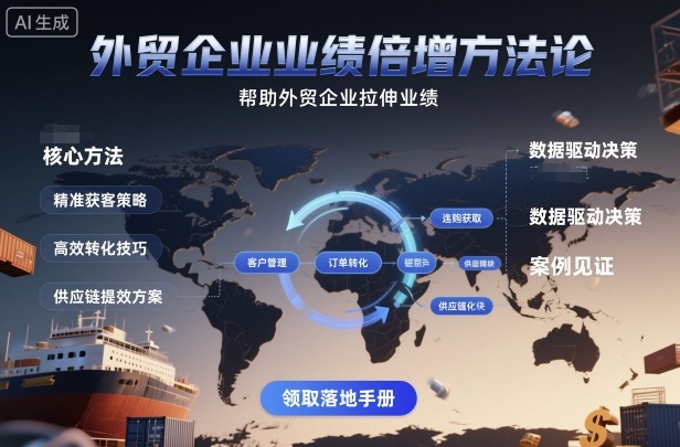 外贸企业业绩倍增方法论，帮助外贸企业拉伸业绩|HOOK协议网
