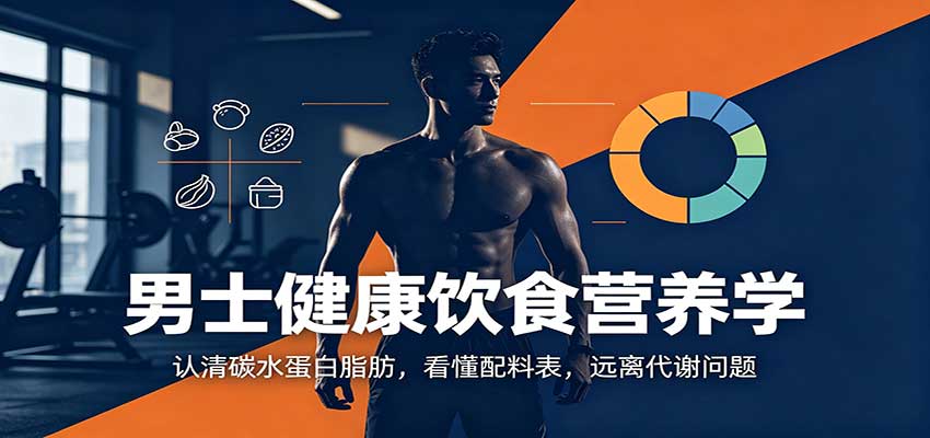 男士健康饮食营养学：认清碳水蛋白脂肪，看懂配料表，远离代谢问题|一人科技OPC聚合软件