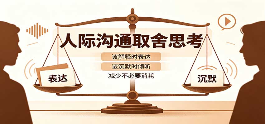 人际沟通取舍思考：分清解释与沉默边界，拿捏职场生活沟通分寸减少情绪内耗|一人科技OPC聚合软件