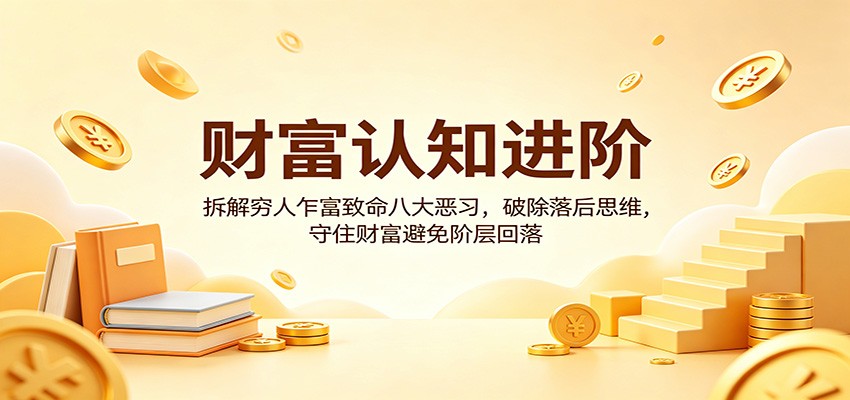 财富认知进阶：拆解穷人乍富致命八大恶习，破除落后思维，守住财富避免阶层回落|协议软件打粉软件