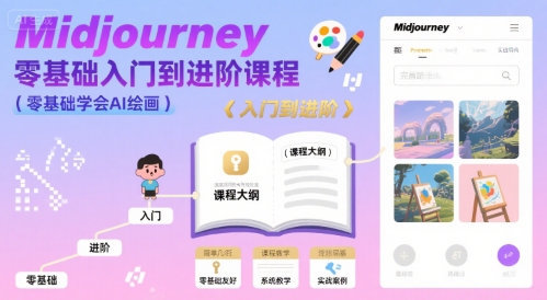 midjourney零基础入门到进阶课程，零基础学会AI绘画|HOOK协议网