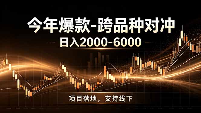 全新跨品种对冲模式上线！日稳定盈利 2000-6000，合规长久可批量放大|一人科技OPC聚合软件