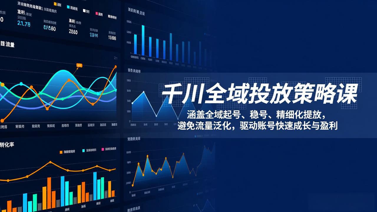 千川全域投放策略课：涵盖全域起号、稳号、精细化投放，避免流量泛化，驱动账号快速成长与盈利|协议软件打粉软件