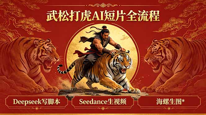 武松打虎AI短片全流程：Deepseek写脚本+Seedance生视频+海螺生图|一人科技公司导航