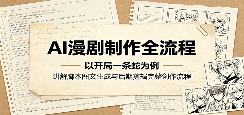 AI漫剧制作全流程：以开局一条蛇为例，讲解脚本图文生成与后期剪辑完整创作流程|一人科技公司导航