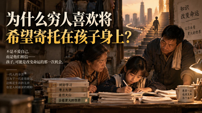 某社群精品文章：为什么穷人喜欢将希望寄托在孩子身上？|一人科技OPC聚合软件