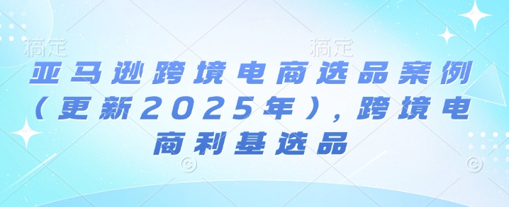 亚马逊跨境电商选品案例(更新2025年4月)，跨境电商利基选品|HOOK协议网