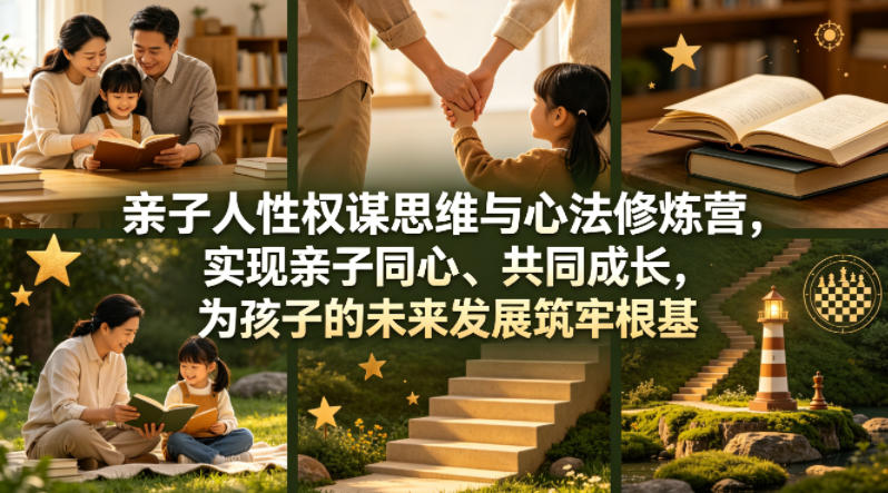 亲子人性权谋思维与心法修炼营，实现亲子同心、共同成长，为孩子的未来发展筑牢根基【音频】|协议软件打粉软件