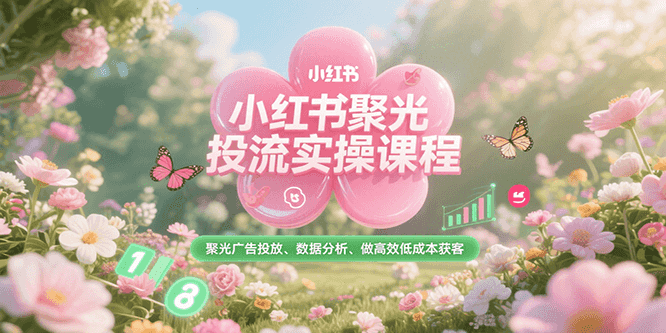 小红书聚光投流实操课程，聚光广告投放、数据分析、做高效低成本获客|HOOK协议网