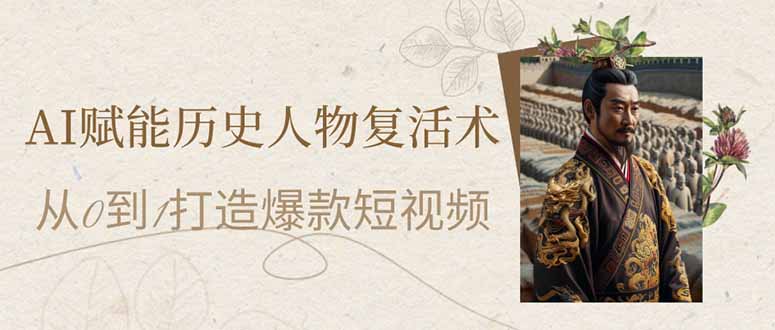 AI赋能历史人物复活术：从0到1打造爆款短视频|HOOK协议网