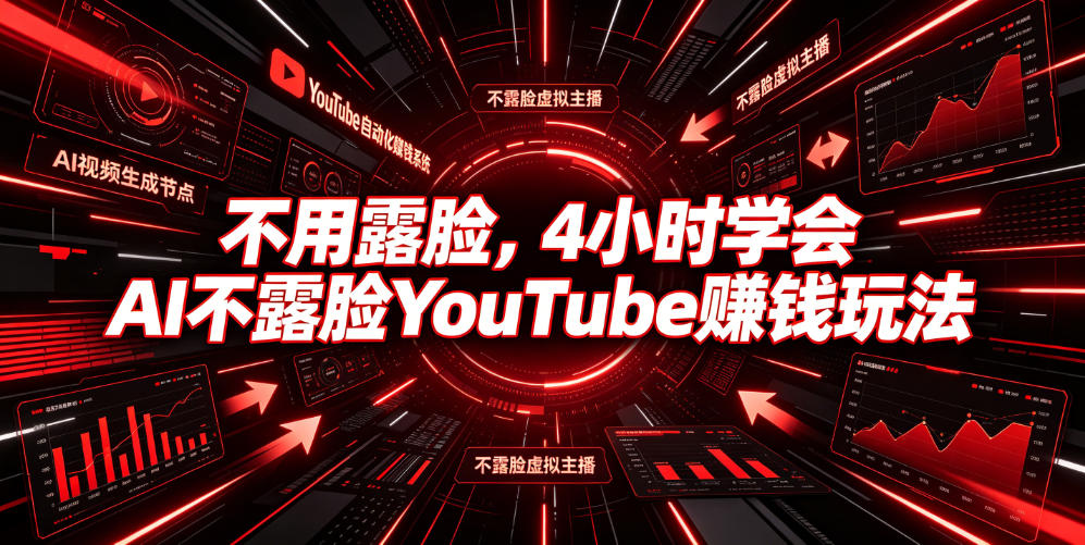 不用露脸，4小时学会AI不露脸YouTube賺钱玩法【原创双语字幕】|一人科技OPC聚合软件