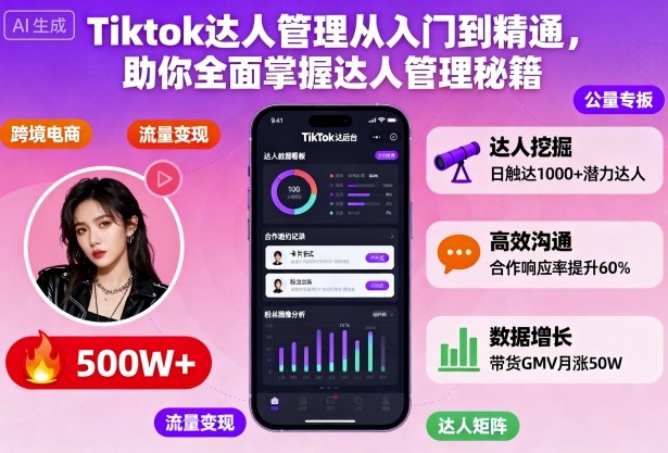 Tiktok达人管理从入门到精通，助你全面掌握达人管理秘籍|HOOK协议网