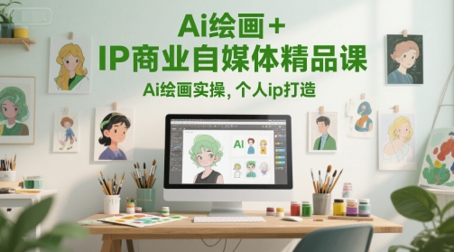 Ai绘画+IP商业自媒体精品课，Ai绘画实操，个人ip打造|HOOK协议网
