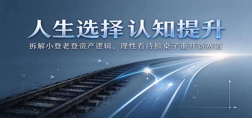 人生选择认知提升：拆解小登老登资产逻辑，理性看待掀桌子重开新赛道|一人科技OPC聚合软件