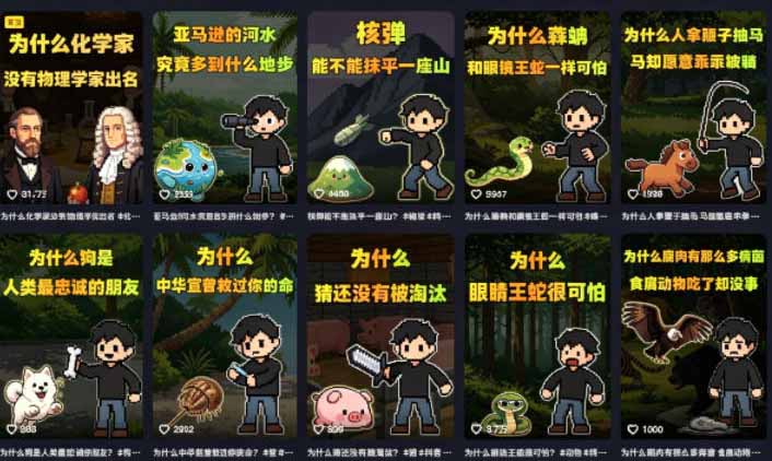 卡通类科普内容制作速成课，兼具专业性与趣味性，低门槛入局持续产出稳拿平台伙伴计划+精选独家收益|一人科技OPC聚合软件