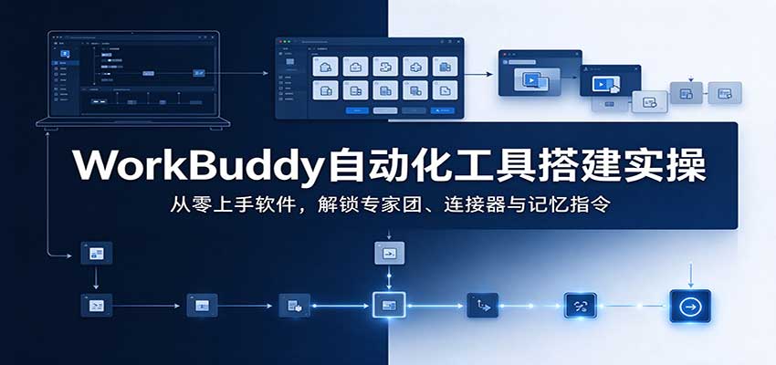 WorkBuddy自动化工具搭建实操：从零上手软件，解锁专家团、连接器与记忆指令|一人科技OPC聚合软件