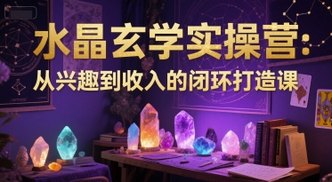 水晶玄学实操营：从兴趣到收入的闭环打造课|HOOK协议网