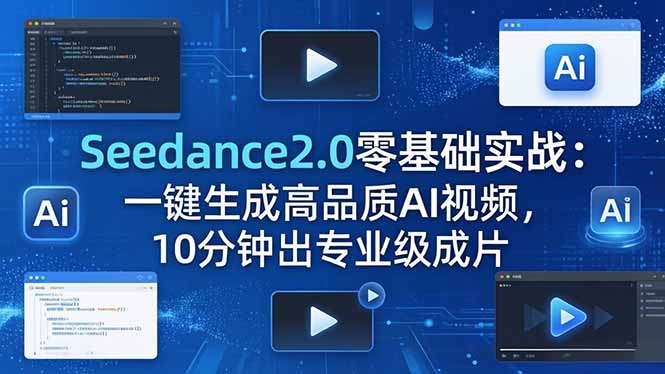 Seedance2.0零基础实战：一键生成高品质AI视频，10分钟出专业级成片|一人科技公司导航