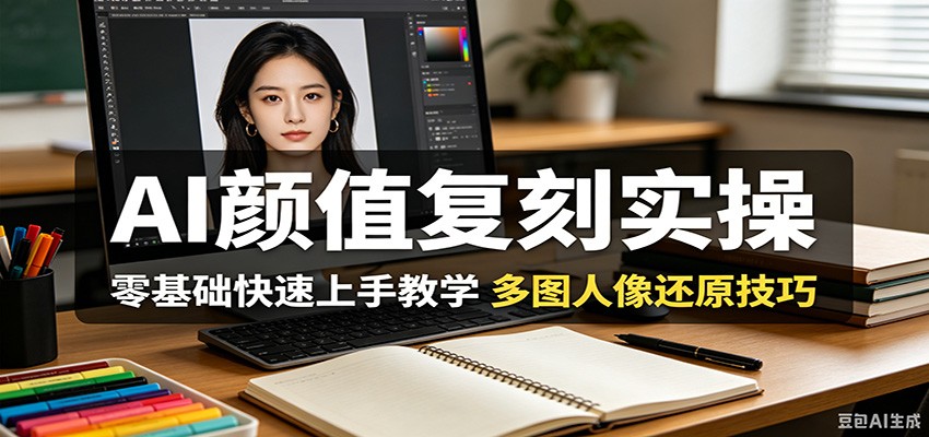 AI颜值复刻实操，零基础快速上手教学，多图人像还原技巧|一人科技公司导航