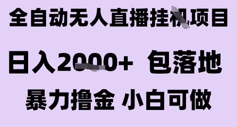 最新全自动抖音无人直播挂G项目，日入2k+ 包落地暴力撸金，小白可做【揭秘】|HOOK协议网