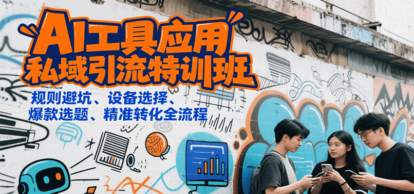 AI工具应用私域引流特训班，规则避坑、设备选择、爆款选题、精准转化全流程|HOOK协议网