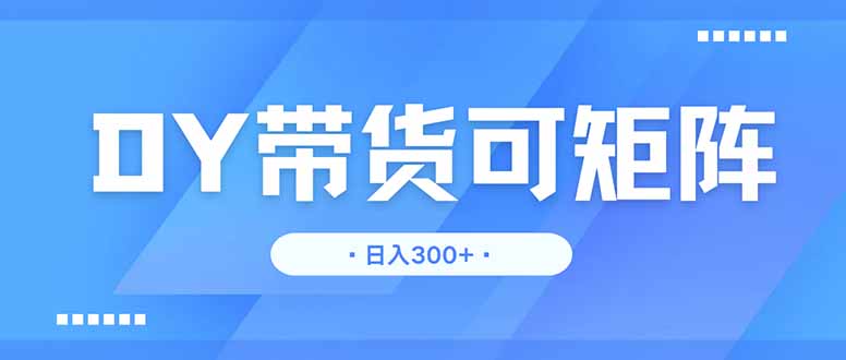 DY带货，日入300＋矩阵无上限|HOOK协议网