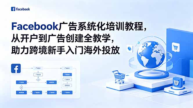 Facebook广告系统化培训教程，从开户到广告创建全教学，助力跨境新手入门海外投放|一人科技公司导航