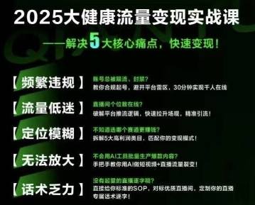 大健康流量全域新增长8.0，三月底线下课视频，大健康万亿蓝海，从类目突围到模式迭代|HOOK协议网