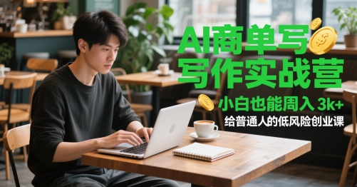 AI商单写作实战营，小白也能周入3k+，给普通人的低风险创业课|HOOK协议网