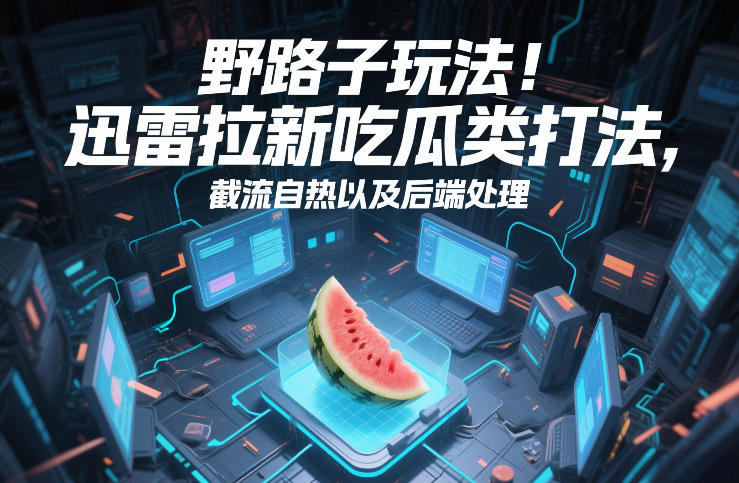 野路子玩法！迅雷拉新吃瓜类打法，截流自热以及后端处理|协议软件打粉软件