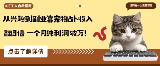 从兴趣到副业靠宠物占卜收入翻3倍一个月纯利润破W|HOOK协议网