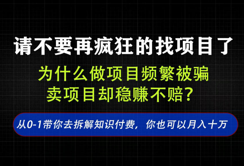 找项目？别傻了！卖项目才是真的一本万利！看完你全都懂了【揭秘】|一人科技OPC聚合软件