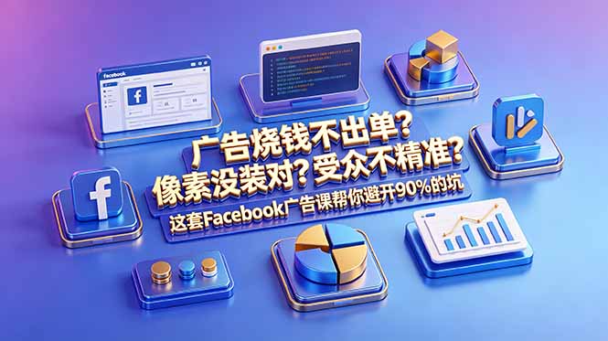 广告烧钱不出单？像素没装对？受众不精准？这套Facebook广告课帮你避开90%的坑-原创双语字幕|一人科技公司导航