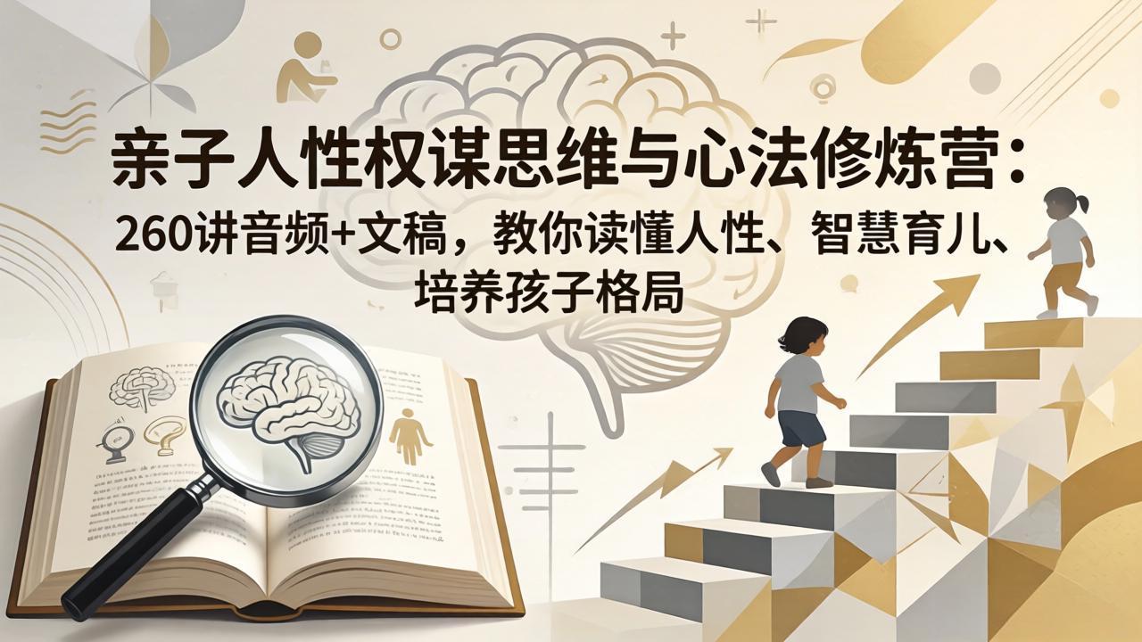 亲子人性权谋思维与心法修炼营：260讲音频+文稿，教你读懂人性、智慧育儿、培养孩子格局|协议软件打粉软件
