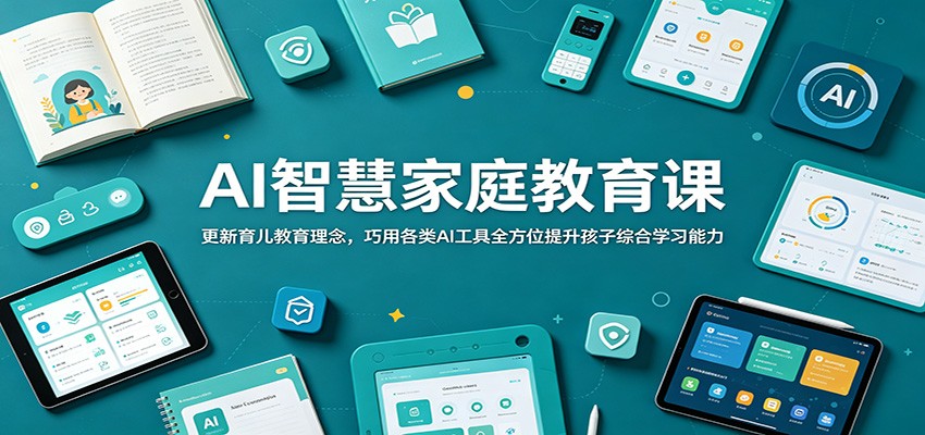 AI智慧家庭教育课：更新育儿教育理念，巧用各类AI工具全方位提升孩子综合学习能力|一人科技公司导航
