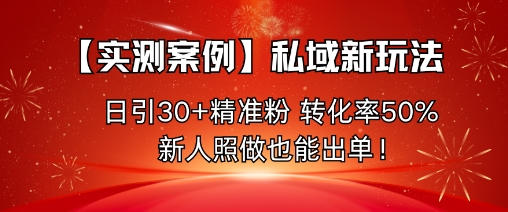 【实测案例】私域新玩法，日引30+精准粉，转化率50%，新人照做也能出单！|HOOK协议网