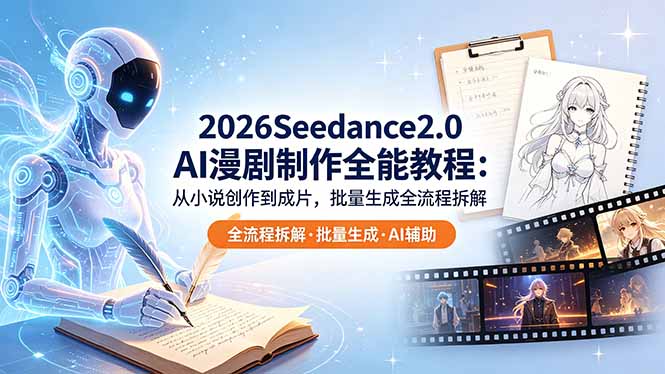 2026Seedance2.0 AI制作全能教程：从小说创作到成片，批量生成全流程拆解|一人科技公司导航